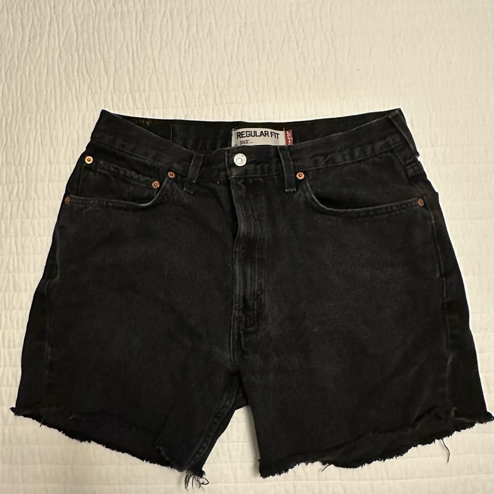Levi's Black Jean Shorts for Women